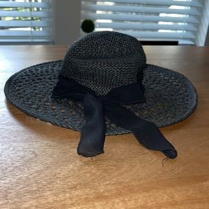 H & M Black Floppy Hat Brand New